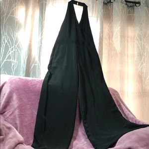 Silk halter jumpsuit
